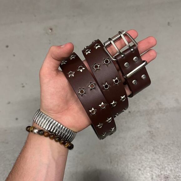 Brown star western style belt WMNS - Picture 2 of 3